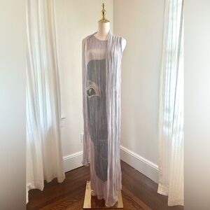 BRAND NEW Zara Lavender Dress and Scarf with Artistic Print